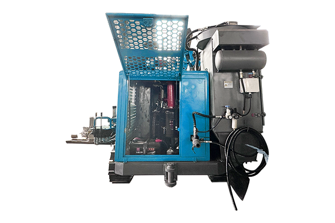 Crawler mounted hydraulic DTH drilling rig